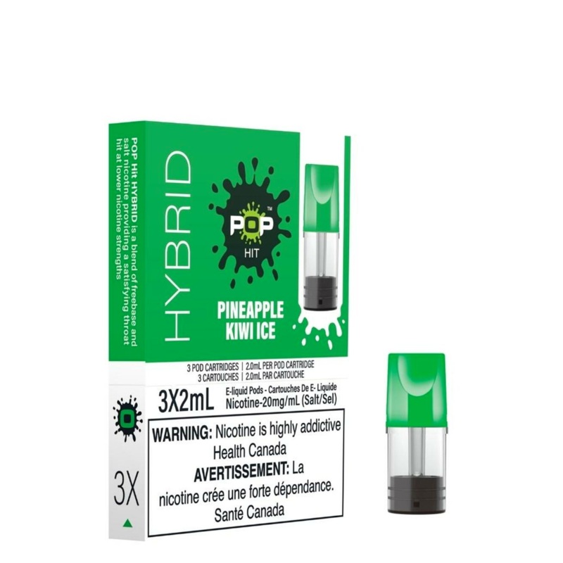 Pineapple Kiwi Ice by Pop Hit (‘Stlth’ Compatible) – Closed Vape Pod System [ON]