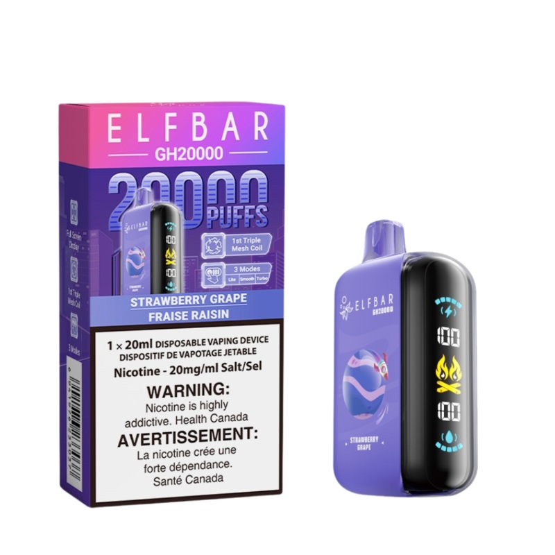 Strawberry Grape by Elfbar GH20K (20000 Puff) 20mL – Disposable Vape [ON]