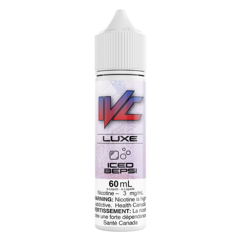 IVC E-LIQUID: LUXE (60ml)|ICED BEPSI|TWO BLUE ICE|PEACHY BERRY ICE|MELON MASH|ICY WHITE GRAPE|VERY BERRY|MTN BERRY D|CLASSIC RED BURST|R.B SAS|OMG|3MG|6MG|12MG