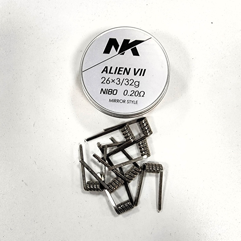 PREBUILT COILS|ALIEN VII.20|ALIEN .32|2 CORE PARALLEL 0.30|DOUBLE CORE FUSED CLAPTONS|FOUR CORE FUSED CLAPTONS