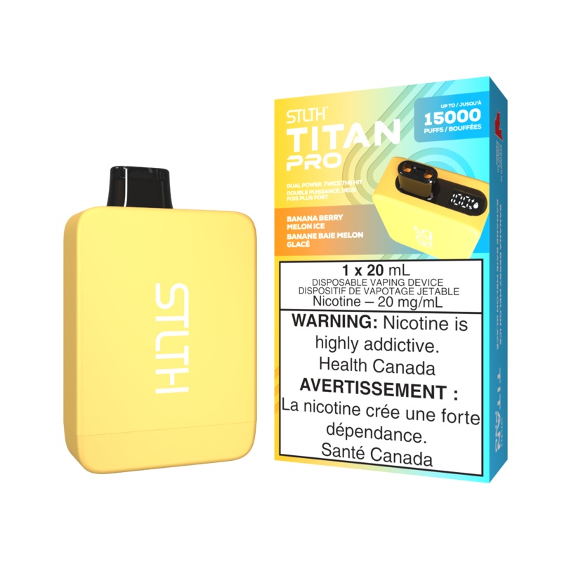 Banana Berry Melon Ice by Stlth Titan Pro 15000 Puff 20ml – Disposable Vape [ON]
