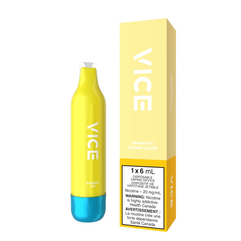 Banana Ice by Vice 2500 – Disposable Vape [ON]