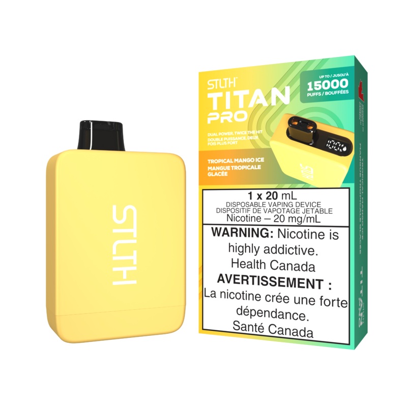 Tropical Mango Ice by Stlth Titan Pro 15000 Puff 20ml – Disposable Vape [ON]