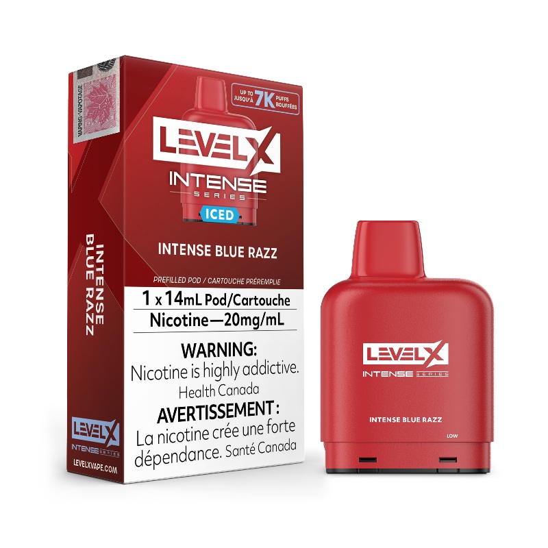 Blue Razz Ice- Level X Intense 7k Pods
