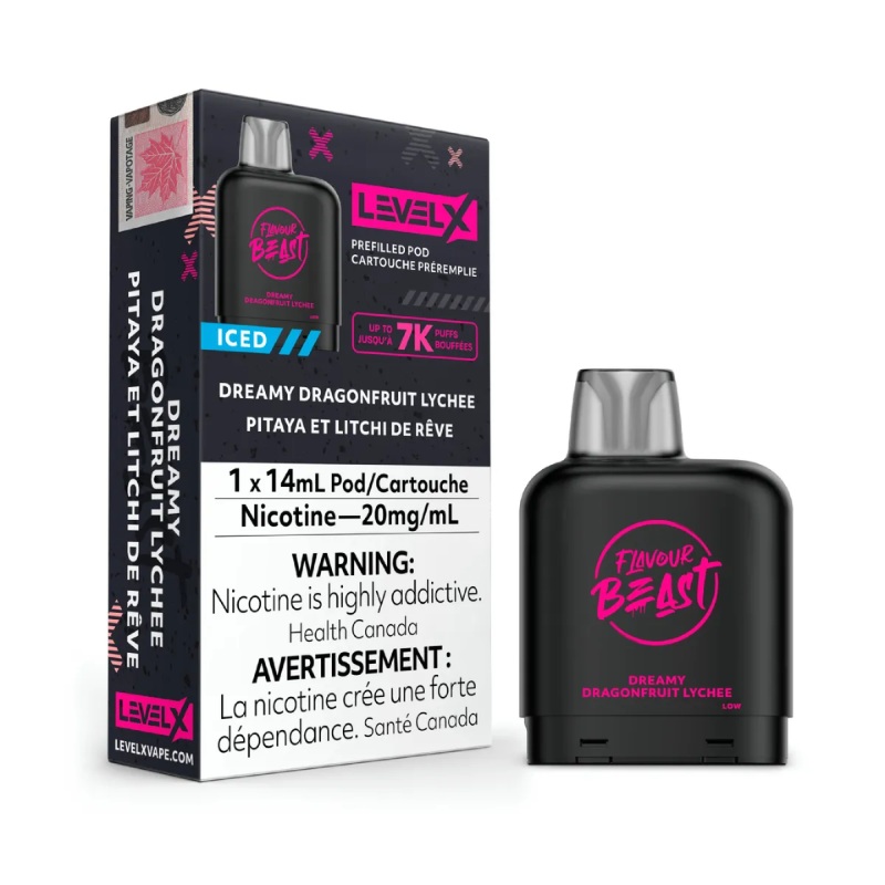 Dreamy Dragonfruit Lychee Iced- Level X  Flavour Beast Pod