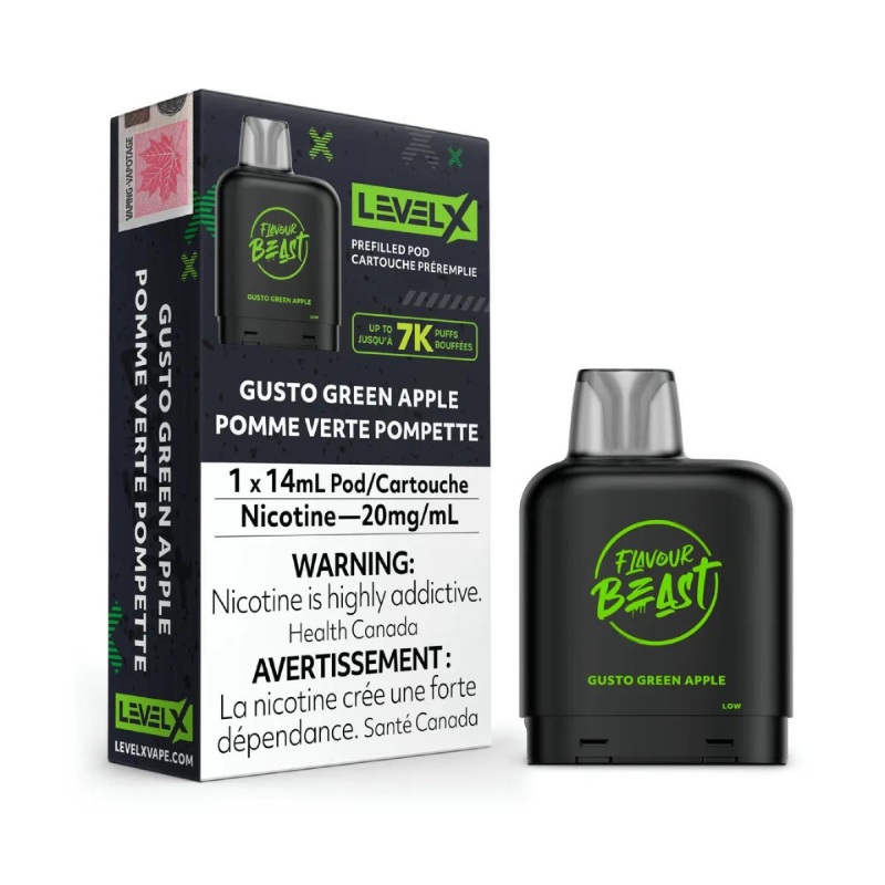 Green Apple- Level X Gusto Flavour Beast Pod