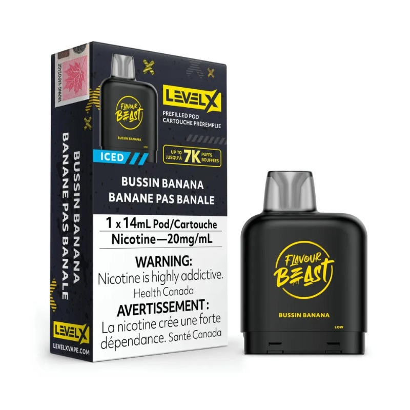 Bussin’ Banana Iced – Level X Flavour Beast Pod
