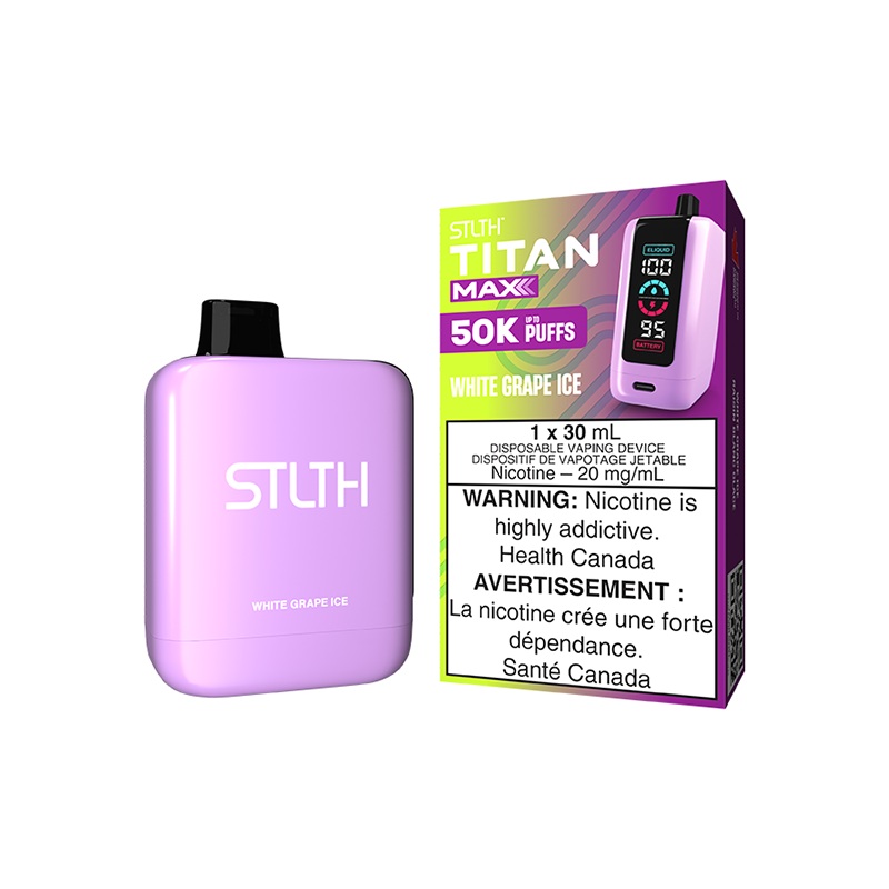 White Grape Ice by Stlth Titan Max 50000 Puff 30ml – Disposable Vape [ON]