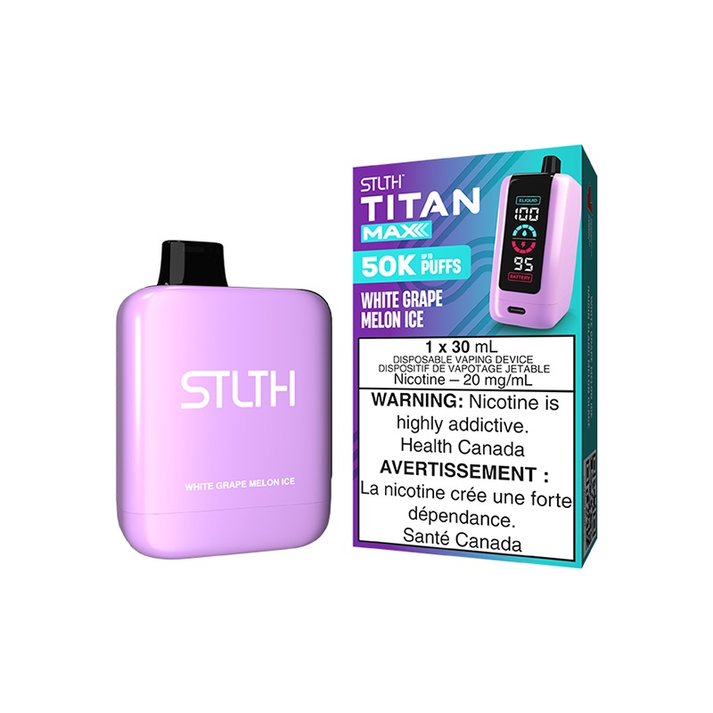 White Grape Melon Ice by Stlth Titan Max 50000 Puff 30ml – Disposable Vape [ON]