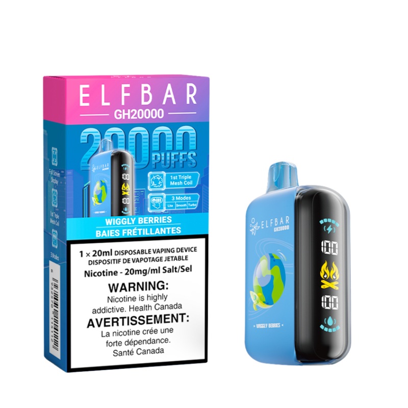 Wiggly Berries (Mixed Berry Fusion) by Elfbar GH20K (20000 Puff) 20mL – Disposable Vape [ON]