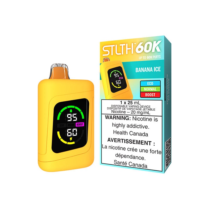 Banana Ice by Stlth 60K 60000 Puff 25ml – Disposable Vape [ON]