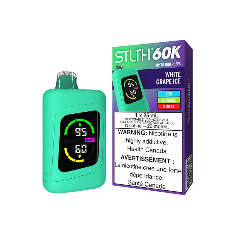 White Grape Ice by Stlth 60K 60000 Puff 25ml – Disposable Vape [ON]
