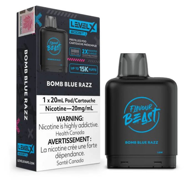 Bomb Blue Razz – Level X Boosted Flavour Beast 15K