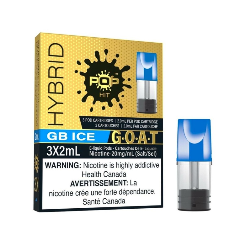 G.B Ice G.O.A.T Series by Pop Hit (‘Stlth’ Compatible) – Closed Vape Pod System [ON]
