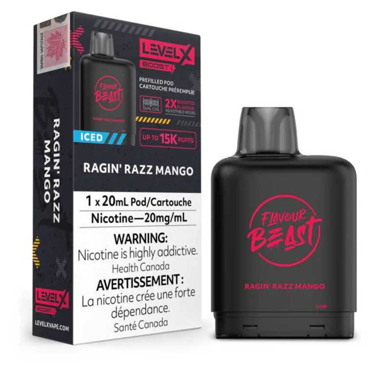 Ragin’ Razz Mango – Level X Boosted Flavour Beast 15K