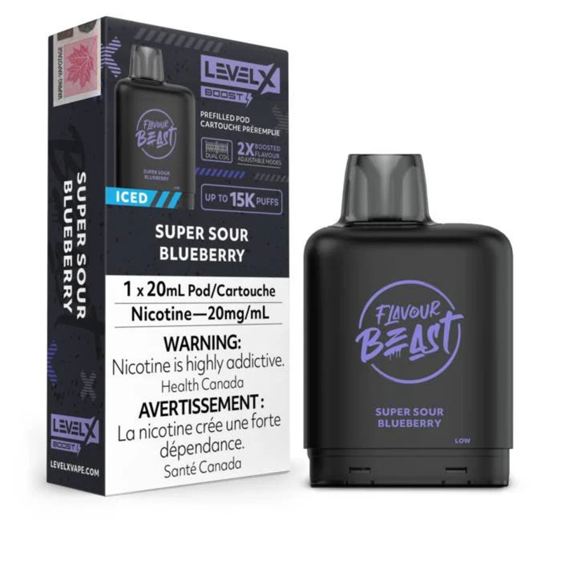 Super Sour Blueberry – Level X Boosted Flavour Beast 15K