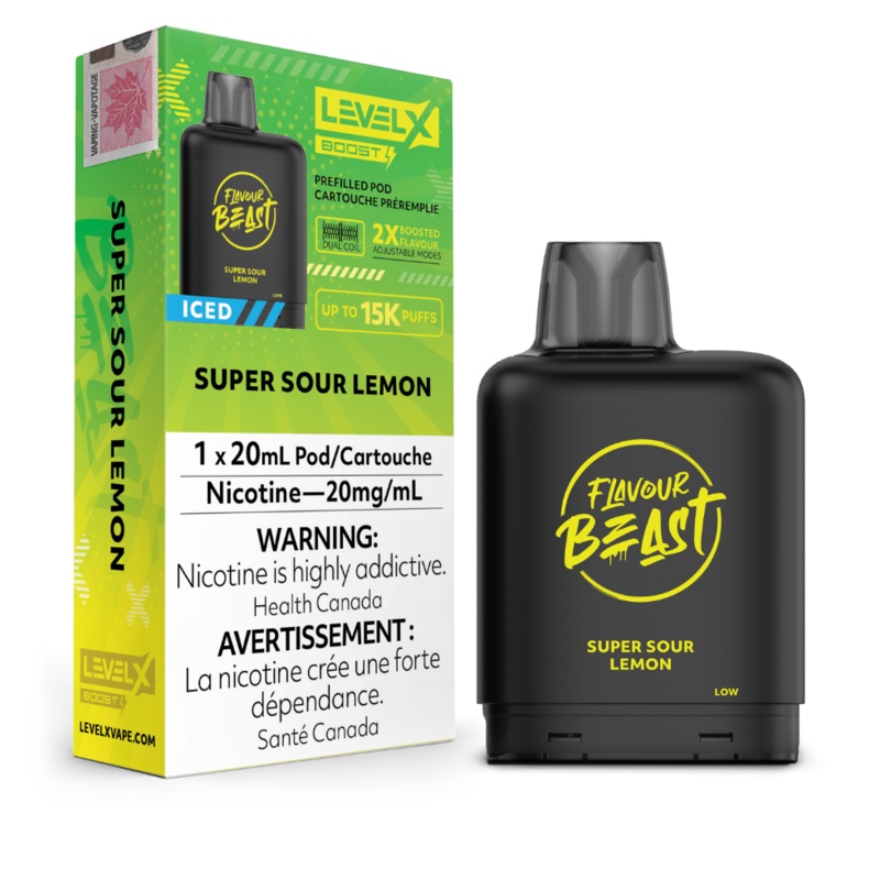 Super Sour Lemon – Level X Boosted Flavour Beast 15K