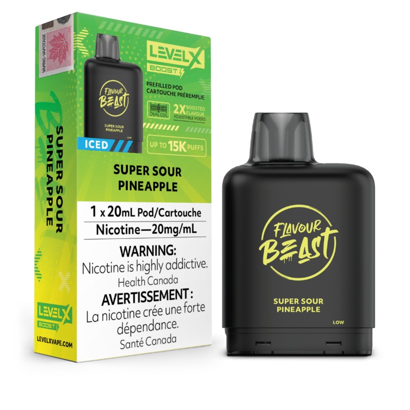 Super Sour Pineapple- Level X Boosted Flavour Beast 15K
