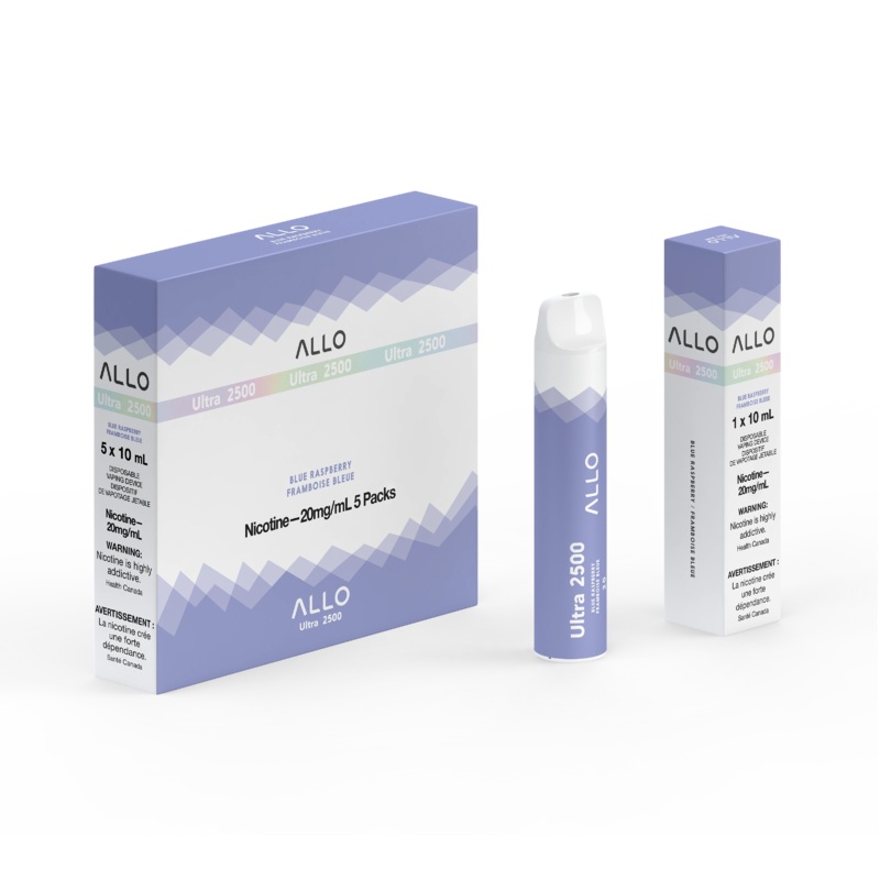 Blue Raspberry (Ultra 2500) by Allo – Disposable Vape [ON] – [10mg, 20mg]