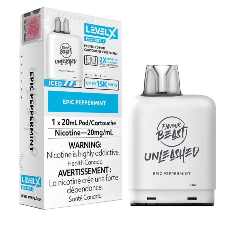 Epic Peppermint  – Level X Epic Flavour Beast Unleashed Boosted  Pod