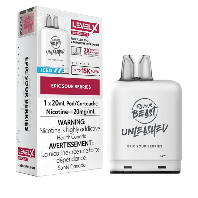 Epic Sour Berries – Level X Epic Flavour Beast Unleashed Boosted  Pod