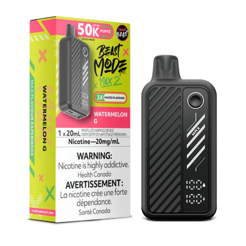 Watermelon G by Flavour Beast Max 2 50K Puff 20ml – Disposable Vape [ON]