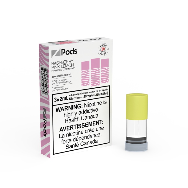 Raspberry Pink Lemon Z Pods by Z Lab (‘Stlth’ Compatible Vape Pod) [ON]