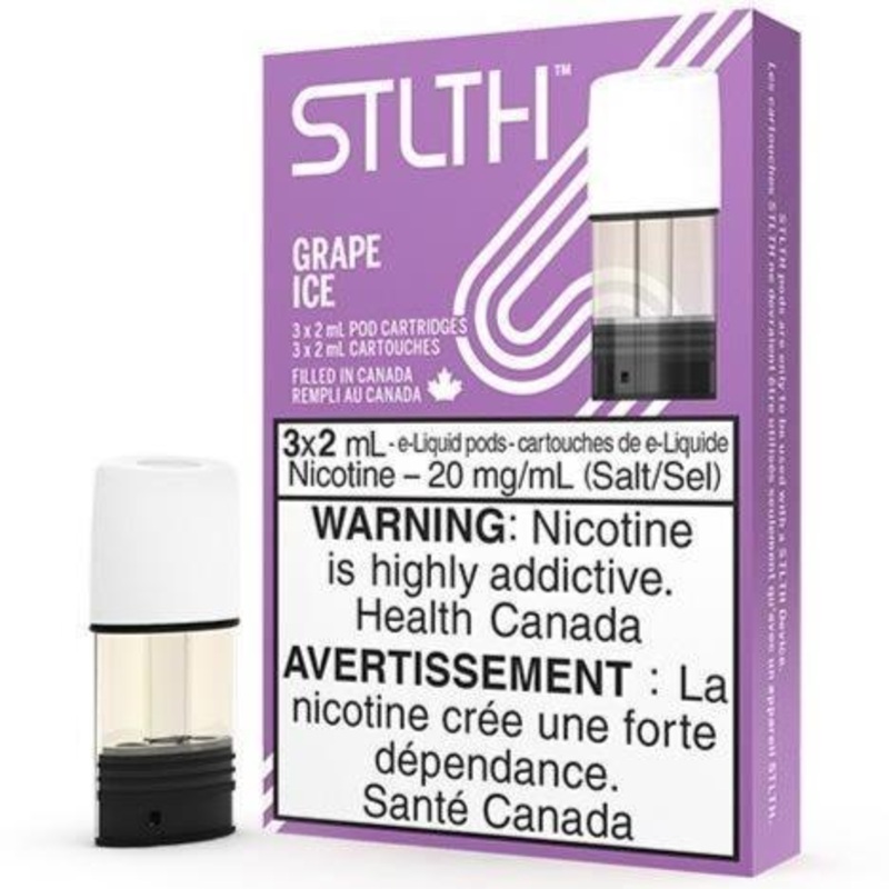 STLTH POD PACK – GRAPE ICE|20mg|20mg (BOLD 50)|0mg NICOTINE FREE