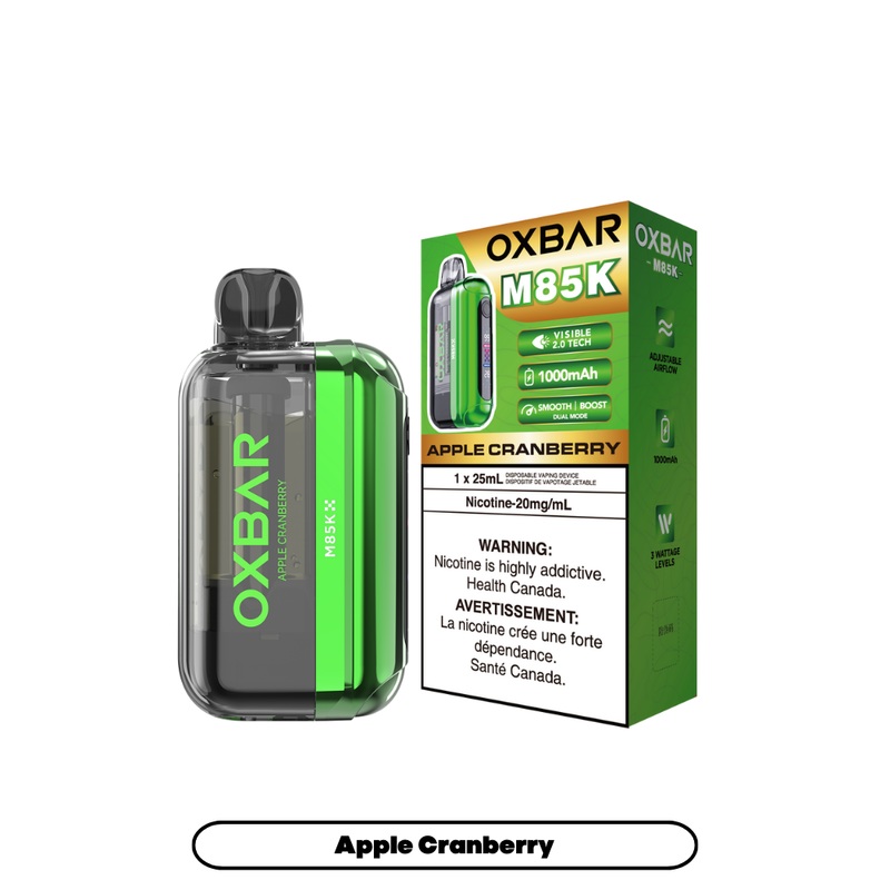 Apple Cranberry by OXBAR M85K (85000 Puff) 25mL – Disposable Vape [ON]