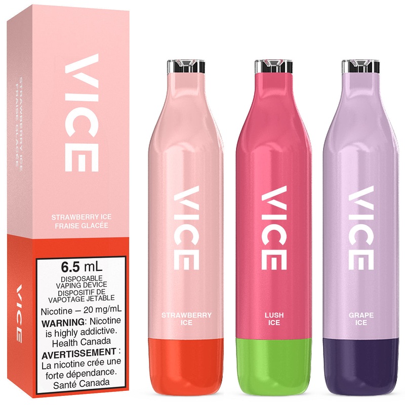 VICE 2500 DISPOSABLE|Peach Ice|Strawberry Ice|20mg