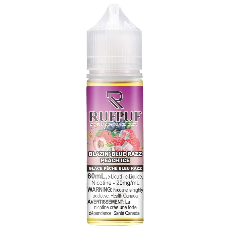 BLAZIN’ BLUE RAZZ PEACH ICE  – RUFPUF NIC SALTS 60ML