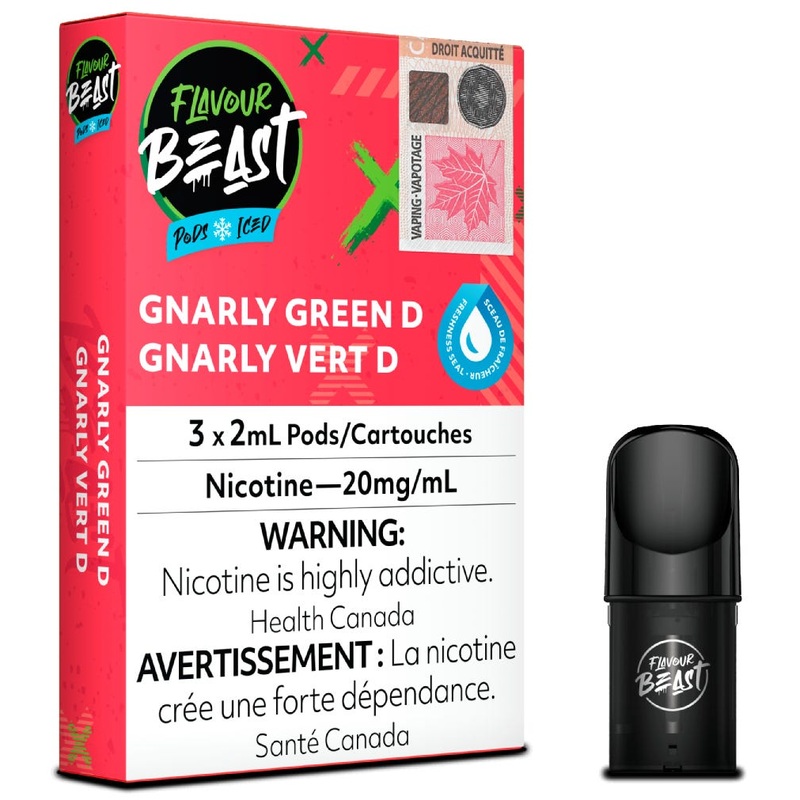 FLAVOUR BEAST POD PACK – GNARLY GREEN D