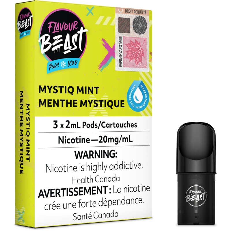 FLAVOUR BEAST POD PACK – MYSTIQ MINT ICED *NEW*