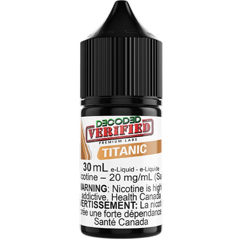 TITANIC – DECODED SALTS 30ML|12mg SALT NICOTINE|20mg SALT NICOTINE