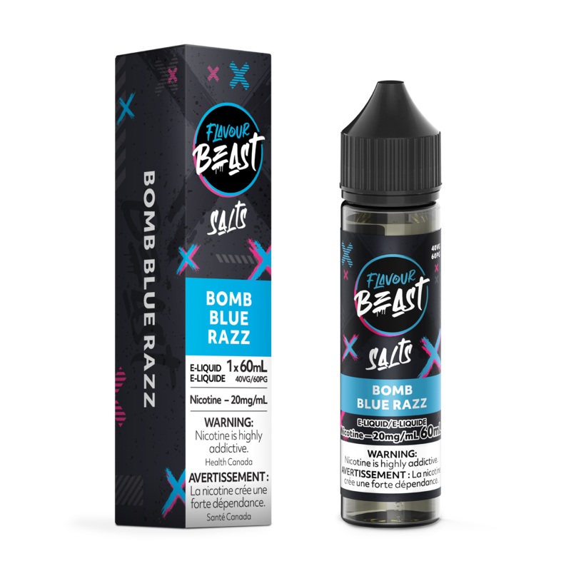 BOMB BLUE RAZZ – FLAVOUR BEAST SALT 60ML