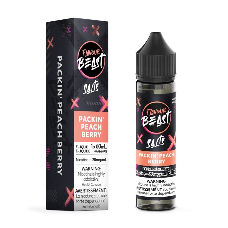 PACKIN’ PEACH BERRY – FLAVOUR BEAST SALT 60ML