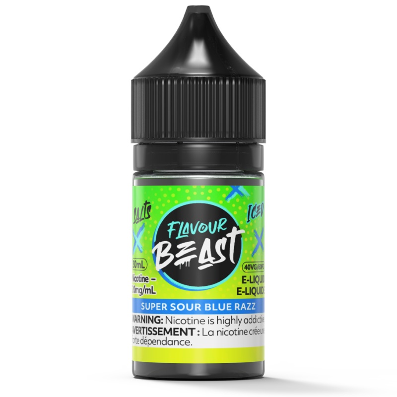 SUPER SOUR BLUE RAZZ – FLAVOUR BEAST SALT 30ML