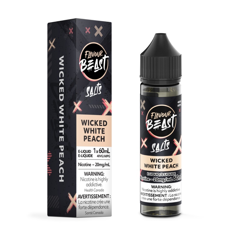 WICKED WHITE PEACH – FLAVOUR BEAST SALT 60ML
