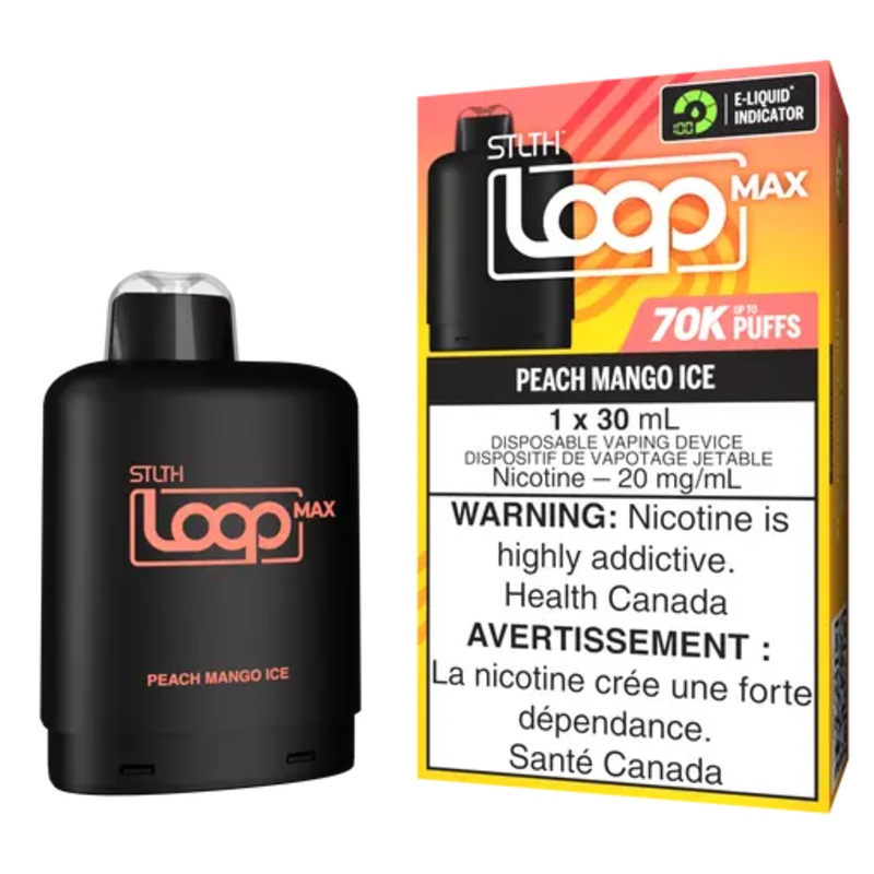 STLTH LOOP MAX 30ML PODS|Banana Berry Ice|Blue Razz|Cherry Lime Ice|Cherry Watermelon Ice|Coconut Ice|Double Apple Shisha|Ice Mint|Juicy Peach|Juicy Peach Ice|Mango Pineapple Ice|Peach Berry|Peach Mango Ice|Peppermint Ice|Pineapple Peach Razz Ice|Razz App