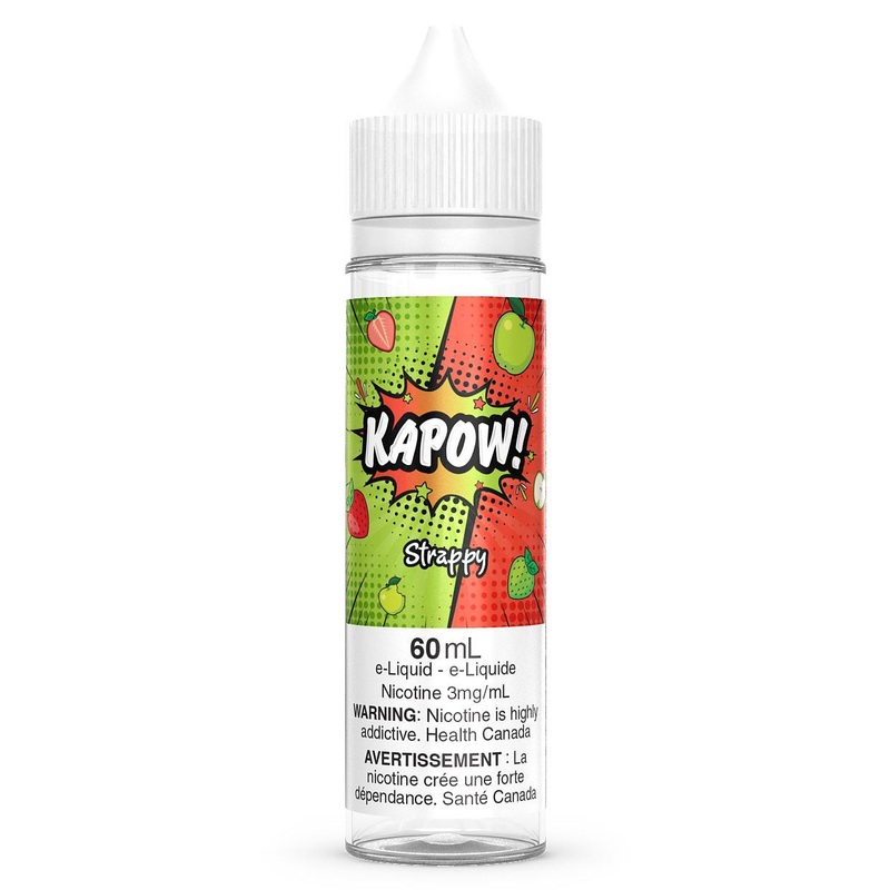 STRAPPY – KAPOW 60ML [AB]|3mg|6mg|12mg|0mg NICOTINE FREE