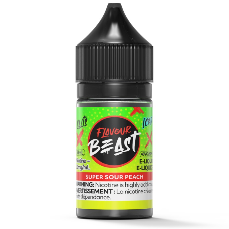 SUPER SOUR PEACH – FLAVOUR BEAST SALT 30ML [AB]