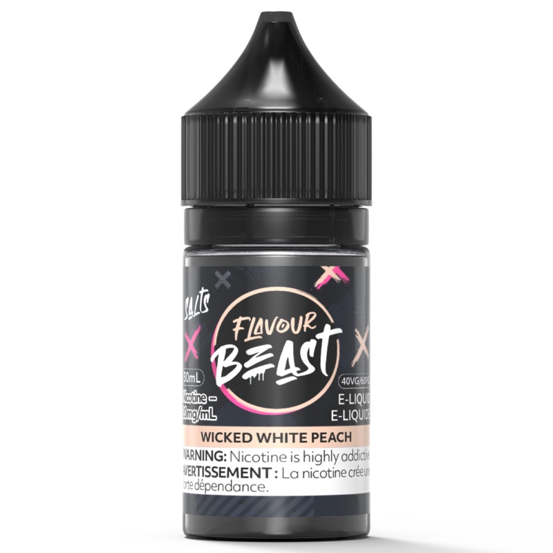 WICKED WHITE PEACH – FLAVOUR BEAST SALT 30ML [AB]