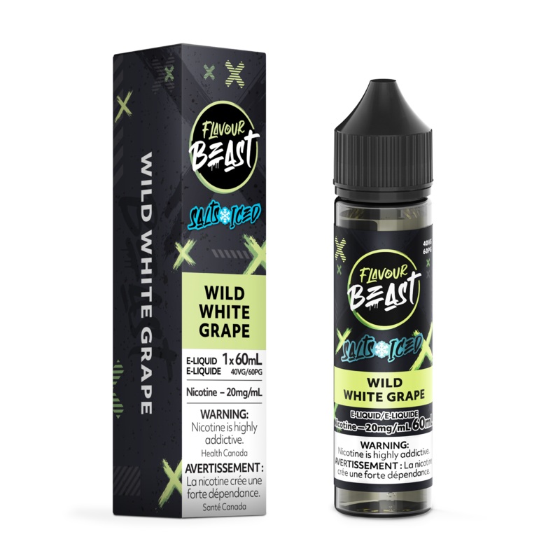 WILD WHITE GRAPE ICED – FLAVOUR BEAST SALT 60ML [AB]