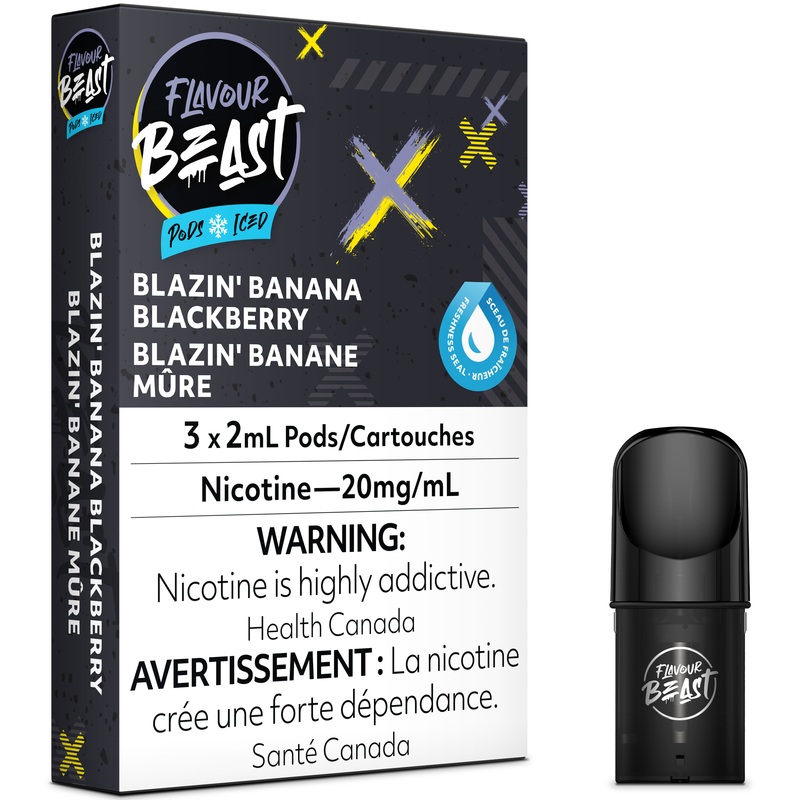 FLAVOUR BEAST POD PACK – BLAZIN’ BANANA BLACKBERRY [AB]