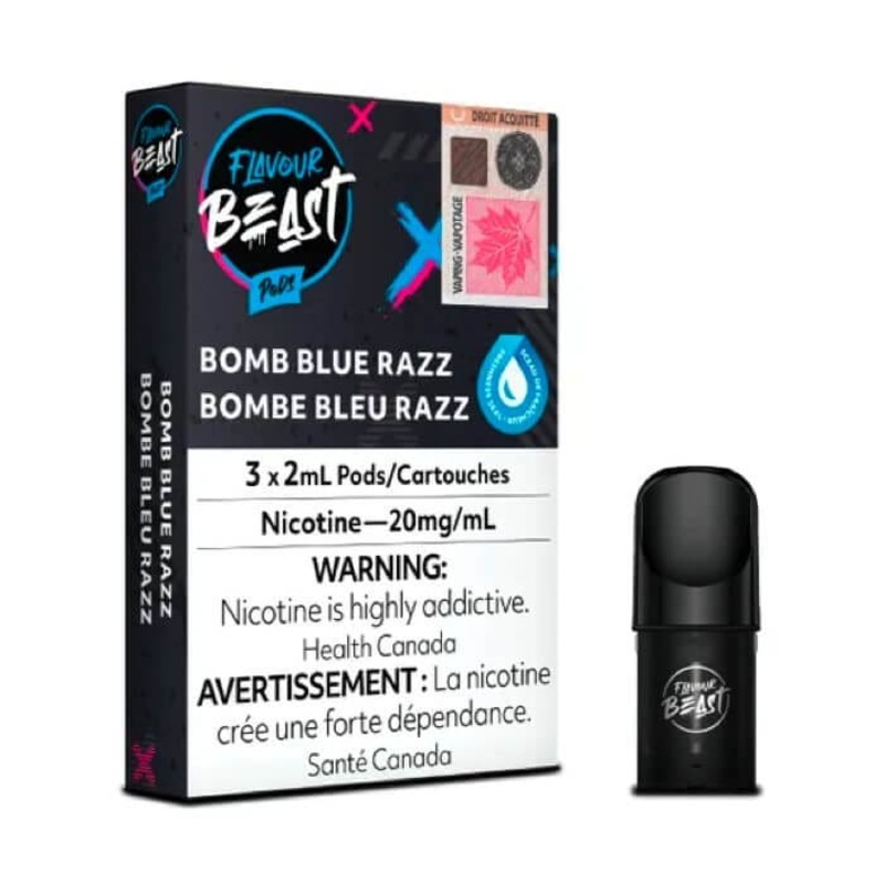 FLAVOUR BEAST POD PACK – BOMB BLUE RAZZ [AB]