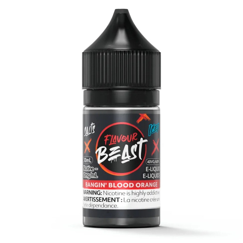 BANGIN’ BLOOD ORANGE ICED – FLAVOUR BEAST SALT 30ML [AB]