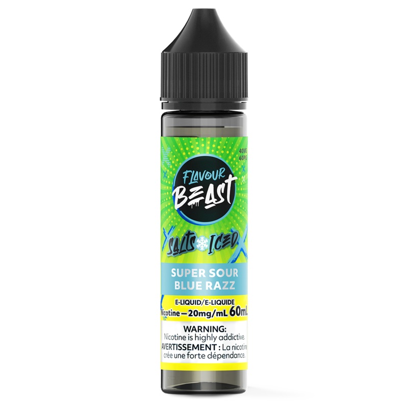 SUPER SOUR BLUE RAZZ – FLAVOUR BEAST SALT 60ML [AB]