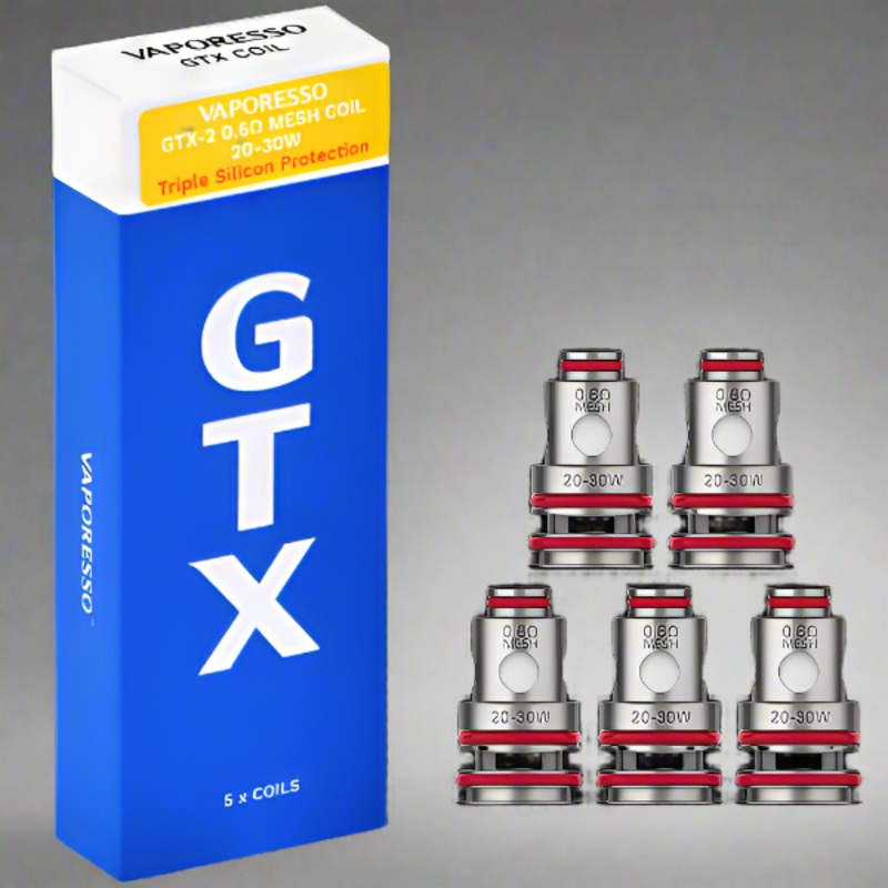 Vaporesso GTX Coils(5 Pack)|0.6 (20-26w)|0.2(45-60w)|0.3 (32-45w)|0.15 (60-75w)
