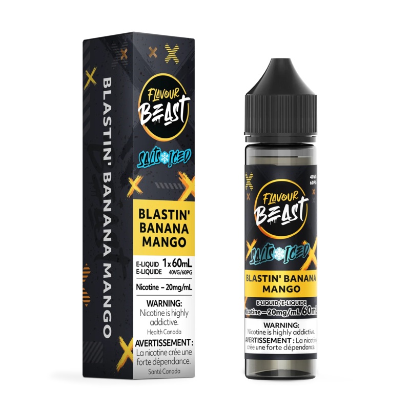 BLASTIN’ BANANA MANGO ICED – FLAVOUR BEAST SALT 60ML [AB]