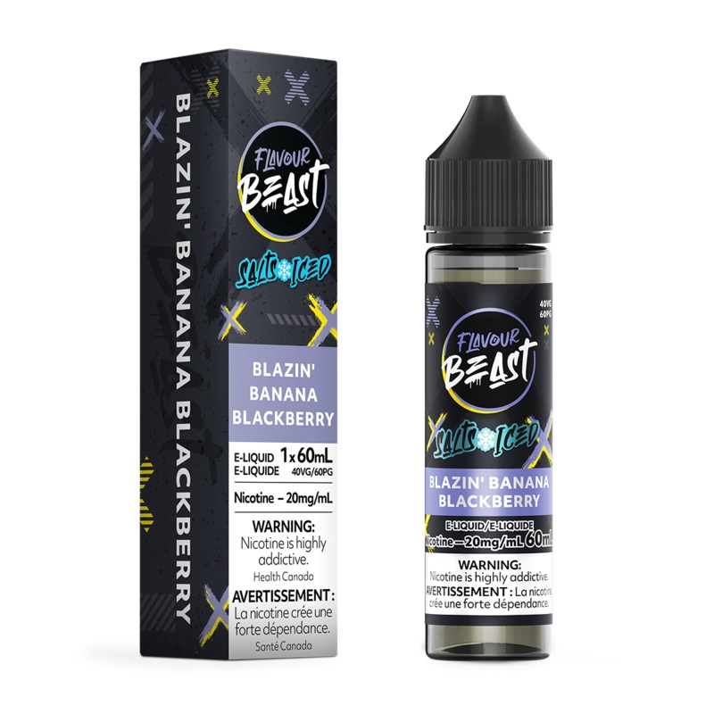BLAZIN’ BANANA BLACKBERRY – FLAVOUR BEAST SALT 60ML [AB]